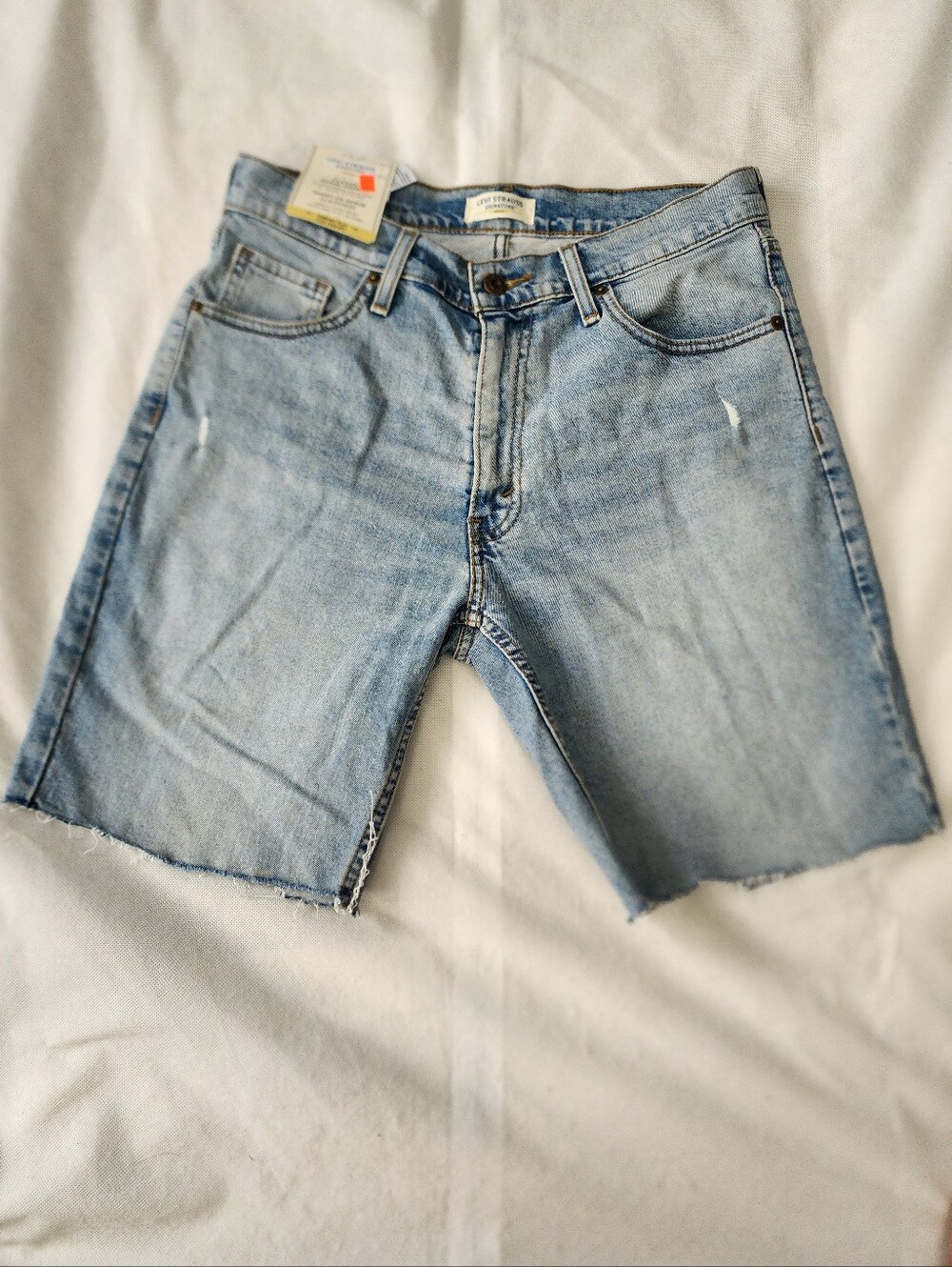 Signature By Levi's Light Blue Denim Cut-Off Men’s Shorts